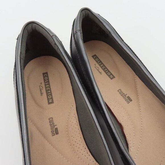 Clarks Collection Women 8.5 M Gray Shimmer Round Toe Ballet Flats Comfort Shoes - Picture 7 of 11